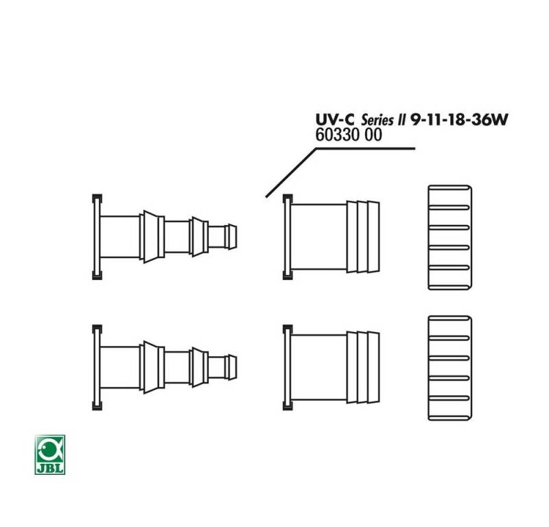 JBL GmbH & Co. KG UVC-Klärer Ersatzteil Tüllen 12-25 und 32mm + Mutter für UV-C 9-36 W von JBL GmbH & Co. KG
