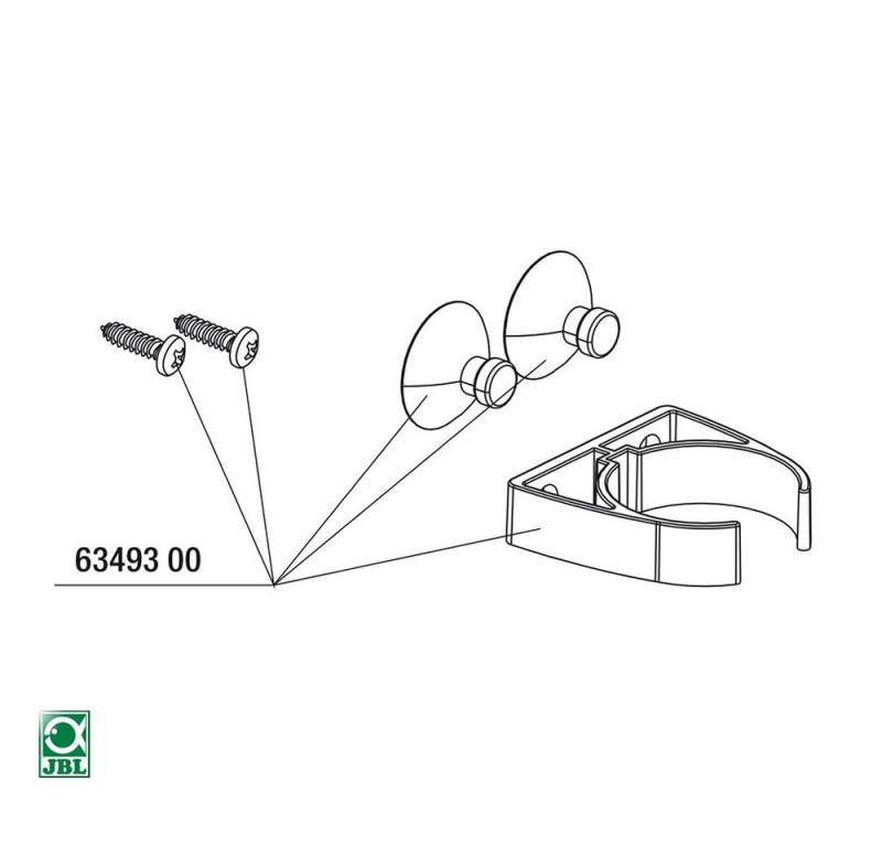 JBL GmbH & Co. KG Waschtisch-Halbsäule Ersatzteil Halterung-Set für CO2 CountSafe von JBL GmbH & Co. KG