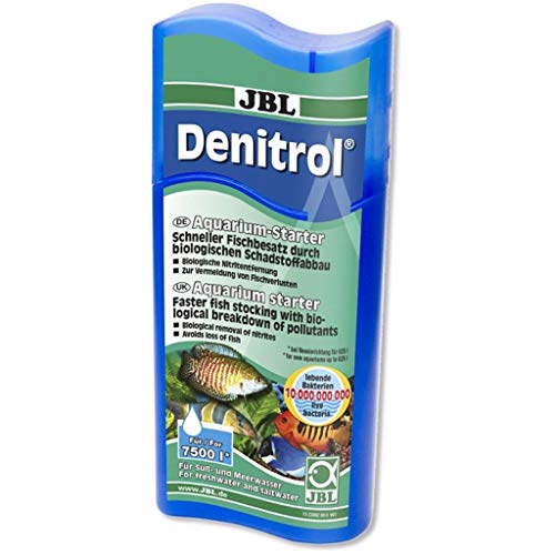 JBL Denitrol 2306200 Aquarium-Starter, Bakterienstarter, Für Süß- und Meerwasser-Aquarien, Neueinrichtung, Wasserwechsel, 250 ml von JBL