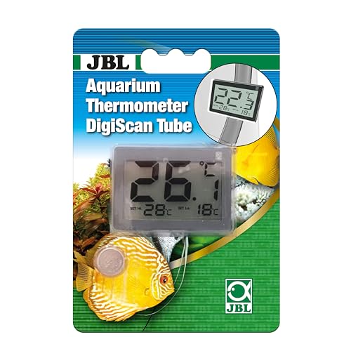 JBL Aquarium Thermometer DigiScan Tube Digitales Aquariumthermometer zur Befestigung am Filterschlauch von JBL