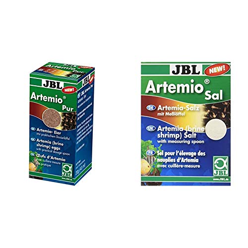 JBL ArtemioSal 30907 Eier zum Anmischen von Lebendfutter, Eier 40 ml & ArtemioSal 30906 Salz zum Anmischen von Lebendfutter, Pulver 230 g von JBL