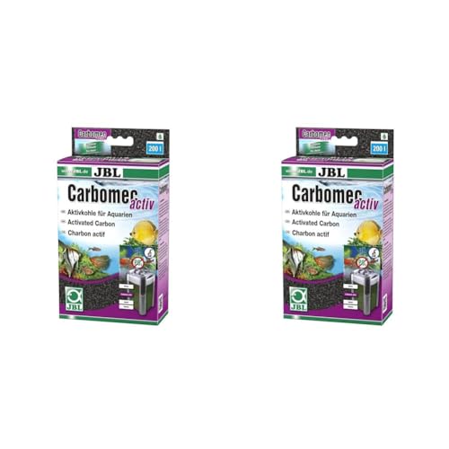 JBL Carbomec activ 6234500 Hochleistungs-Aktivkohle für Filter von Süßwasser Aquarien,800 ml (Packung mit 2) von JBL
