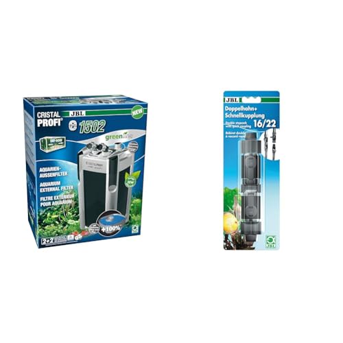 JBL CristalProfi e1502 greenline Außenfilter & 6109300 Doppelhahn + Schnellkupplung 16/22 JBL CristalProfi e1502 greenline Außenfilter & 6109300 Doppelhahn + Schnellkupplung 16/22 von JBL