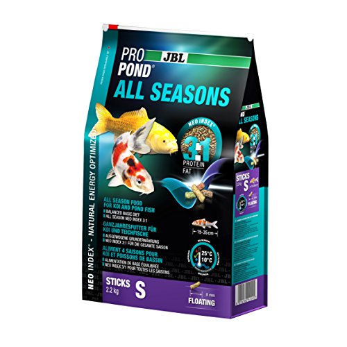 JBL Ganzjahresfutter für Koi, Schwimmende Futtersticks, Saisonfutter, ProPond All Seasons, Größe S, 2,2 kg von JBL