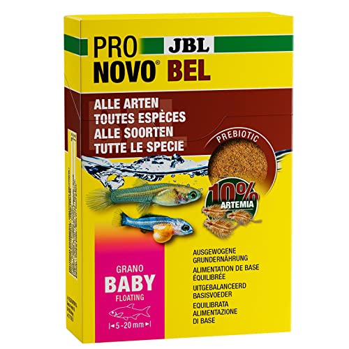 JBL PRONOVO BEL GRANO BABY, Aufzuchtfutter für Jungfische, Fischfutter-Granulat, 3 x 10 ml von JBL