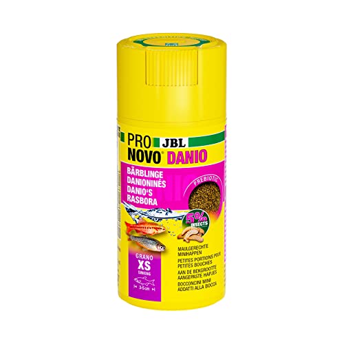 JBL PRONOVO DANIO GRANO, Fischfutter-Granulat, Klickdosierer, Größe XS, 100 ml von JBL