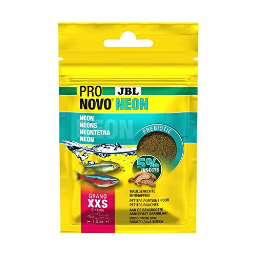 JBL PRONOVO NEON GRANO, Hauptfutter für Neon und kleine Salmler von 1-3 cm, Fischfutter-Granulat, Größe XXS, 20 ml von JBL