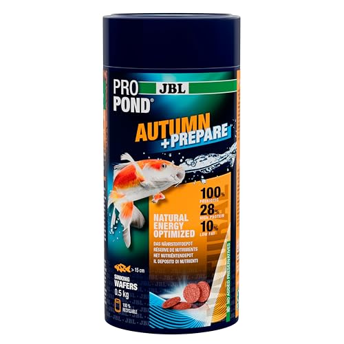 JBL PROPOND Autumn+Prepare 0,5kg (1 L) | Herbstfutter Wafer für Koi & andere Teichfische | Liefert Energie & Widerstandsfähigkteit| Sinkend | ab 10 °C JBL PROPOND Autumn+Prepare 0,5kg (1 L) | Herbstfutter Wafer für Koi & andere Teichfische | Liefert Energie & Widerstandsfähigkteit| Sinkend | ab 10 °C von JBL