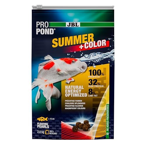 JBL PROPOND Summer+Color 2,0kg (6 L) | Sommerfutter Granulat für Koi & andere Teichfische | Fördert Farbausbildung & leicht verdaulich | Schwimmend | ab 20 °C JBL PROPOND Summer+Color 2,0kg (6 L) | Sommerfutter Granulat für Koi & andere Teichfische | Fördert Farbausbildung & leicht verdaulich | Schwimmend | ab 20 °C von JBL