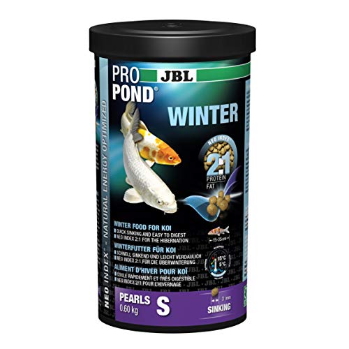 JBL Winterfutter für Koi, Sinkende Futterperlen, Saisonfutter, PROPOND WINTER, Größe S, 600 g von JBL