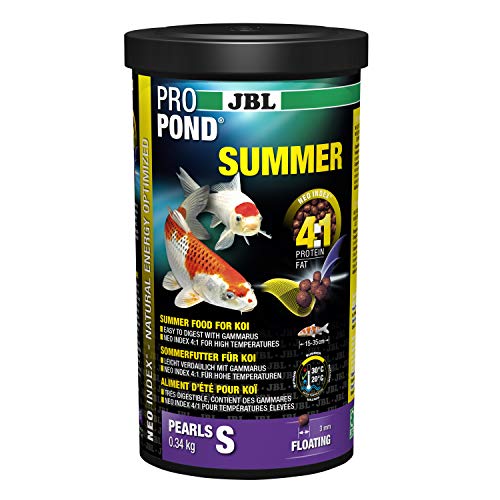 JBL Sommerfutter für Koi, Schwimmende Futterperlen, Saisonfutter, PROPOND SUMMER, Größe S, 340 g von JBL