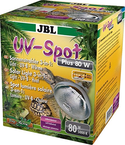 JBL UV-Spot plus 61834 UV-Spotstrahler mit Tageslichtspektrum Licht UV-B Wärme, E27, 80 W von JBL