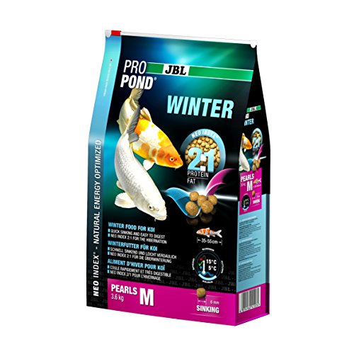 JBL Winterfutter für Koi, Sinkende Futterperlen, Saisonfutter, ProPond Winter, Größe M, 3,6 kg von JBL