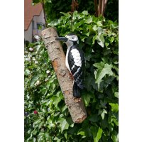 Gartenfigur Keramik Buntspecht | Zum Hängen Kopf Seitlich Frostfest Keramikfigur Keramikvogel Specht Gartenkeramik Tierfigur von JBLivingKeramik