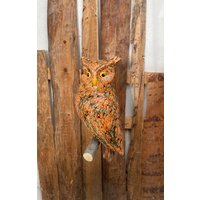 Gartenstecker Keramik Uhu Zum Hängen | Braun Gartenfigur Gartendeko Gartenschmuck Eule Gartenkeramik Tierfigur Gartendekoration von JBLivingKeramik