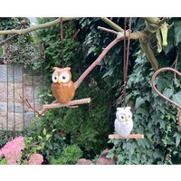 Keramik Mini-Eule 2Er Set Zum Hängen| Keramikvogel | Gartenfigur Gartendeko Gartenschmuck Kauz Gartenkeramik Gartendekoration Keramik Mini-Eule 2Er Set Zum Hängen| Keramikvogel | Gartenfigur Gartendeko Gartenschmuck Kauz Gartenkeramik Gartendekoration von JBLivingKeramik