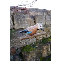 Keramik Vogel | Frostfest Eichelhäher Gartenfigur Gartendeko Gartenschmuck Gartenkeramik Tierfigur Gartendekoration Keramikvogel von JBLivingKeramik