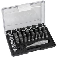 52198 Steckschlüssel-Set 1/4" mit Mini-Ratsche, 6-Kant 38 Teile - JBM von JBM