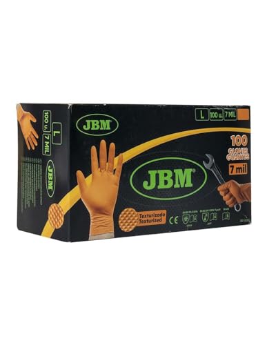 GUANTES NEGROS DESECHABLES DE NITRILO T:M 7,0MIL (100 UDS.) TEXTURA DIAMANTE von JBM