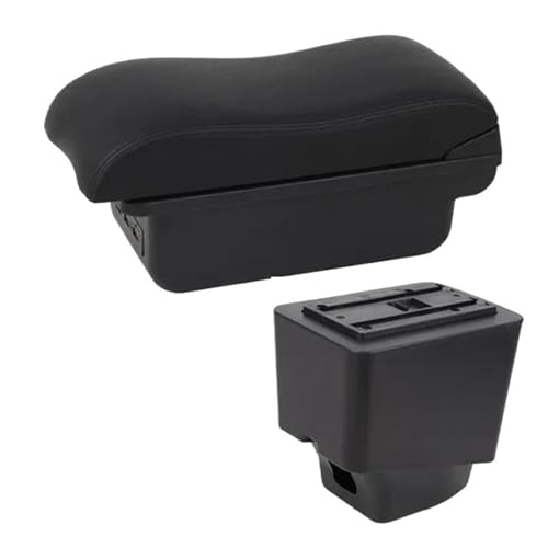 JBPIHZT Armauflage Boxen Für R&enault Für Captur Kaptur 2018 2019 2020 2021 Kaptur Auto Leder Armstütze Mittelkonsole Aufbewahrungsbox(C2 Schwarze Linie) von JBPIHZT