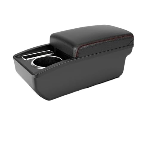 JBPIHZT Armlehne Für N&issan Für DATSUN MIDO NODO Autoarmlehne Aufbewahrungsbox Innenraum Nachrüstung Zentrale Armlehne(A1 Schwarz Rot KEIN USB) von JBPIHZT