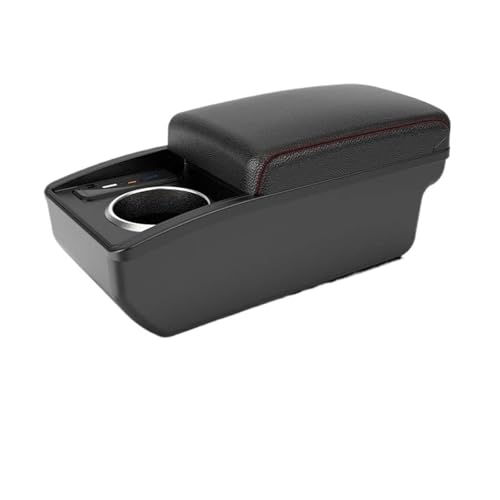 JBPIHZT Armlehne Für N&issan Für DATSUN MIDO NODO Autoarmlehne Aufbewahrungsbox Innenraum Nachrüstung Zentrale Armlehne(B1 Schwarz Rot 6USB) von JBPIHZT