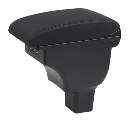JBPIHZT Armlehne Für N&issan Für Kicks Armlehnenbox Mittel Mittelkonsole Aufbewahrungsbox Armlehne 2016 2017 2018 2019 2020 2021-2024(Schwarze schwarze Linie) von JBPIHZT
