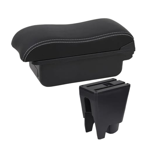 JBPIHZT Armlehnenbox Aufbewahrungsbox Nachrüstteile Innenraumdetails Für Peugeot 107 Auto Armlehnenbox(A2 white line No USB) von JBPIHZT