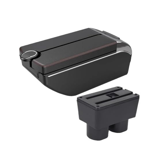 JBPIHZT Armlehnenbox Für N&issan Für Tiida C11 Für Sylphy Für Tiida Für Latio Mittelarmlehnenbox(B1 Red line 7 usb) von JBPIHZT
