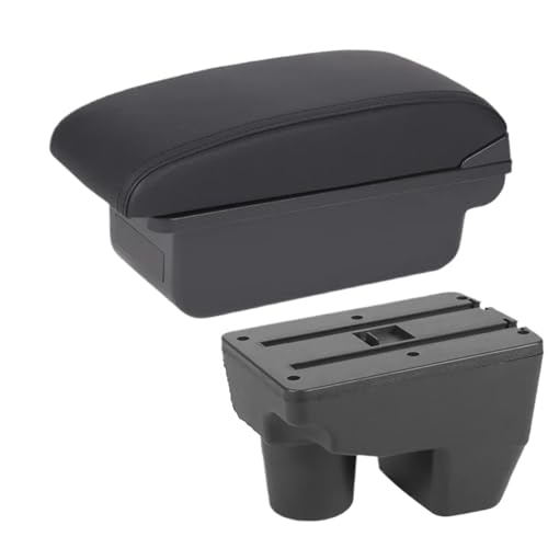 JBPIHZT Armlehnenbox Für Toyota Für Yaris Für Elegant GR 2021 2023 2024 2025 Auto Armlehne Auto-Aufbewahrungsbox Mittelarmlehnenbox(C2 Schwarze Linie KEIN USB) von JBPIHZT