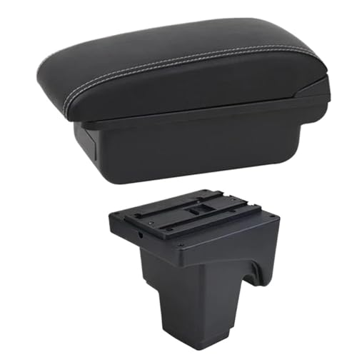 JBPIHZT Auto Armlehnenbox Für Focus 3 Mk3 2011 2012 2013 2014 2015 2016 2017 2018 2019 20200 Mittelkonsole Armauflage Stauraum(B1 Weiße Linie) von JBPIHZT