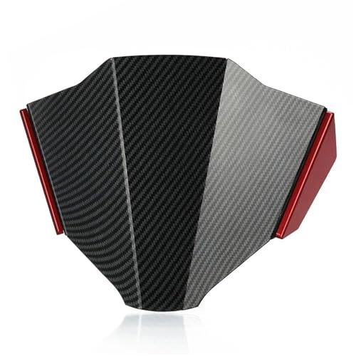 JBPIHZT Frontscheibe Winddicht Windschutzscheibe Windabweiser Teile Für Ducati Für Streetfighter V4 S V4S 2020 2021 2022 2023 2024(Carbon Fiber Red) von JBPIHZT