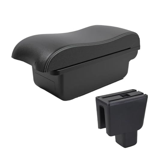 JBPIHZT Für BR-V Armlehnenfach Zentrale Lagerinhalt Aufbewahrungsbox Arm Autoteile USB-Schnittstelle(A3 Black white NO USB) von JBPIHZT