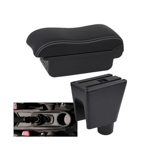JBPIHZT Für C&hevrolet Für Spark Armlehnenbox Für Spark 3 III Für Aveo Autoarmlehne Innenraumteile Zentrale Aufbewahrungsbox Mit USB(B3 Schwarz weiß 3USB) von JBPIHZT