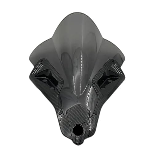 JBPIHZT Für CFMOTO 250 300 SR 250SR 300SR MY22 Motorrad Doppelblasen-Windschutzscheibe WindScreen Spoiler Windabweiser(Carbon Gray) von JBPIHZT