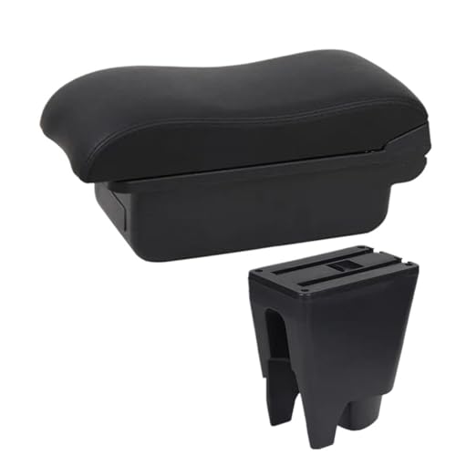 JBPIHZT Für Citroen C1 Auto-Armlehnenbox Aufbewahrungsbox Nachrüstteile Oberflächen-Zentralarmlehnenbox(A2 schwarze Linie Kein USB) von JBPIHZT