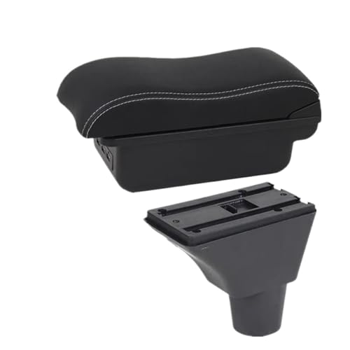 JBPIHZT Für Citroen C3 C4 Armlehnenbox Aufbewahrungsbox Für Die Auto-Armlehne Innenraum-Nachrüstteile(A3 Black white NO USB) von JBPIHZT