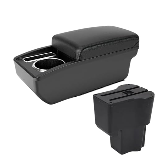 JBPIHZT Für Daihatsu Für Sirion Für Materia 2016 2017 2018 2019 2020 2021 Auto Armlehnenbox Zentrale Aufbewahrungsbox(A2 schwarze Linie Kein USB) von JBPIHZT