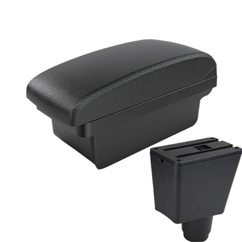 JBPIHZT Für FOCUS 3 Armlehnenfach Für Focus III MK3 Autoarmlehnen-Aufbewahrungsbox Innenraum-Nachrüstteile Zubehör(A2 schwarze Linie Kein USB) von JBPIHZT