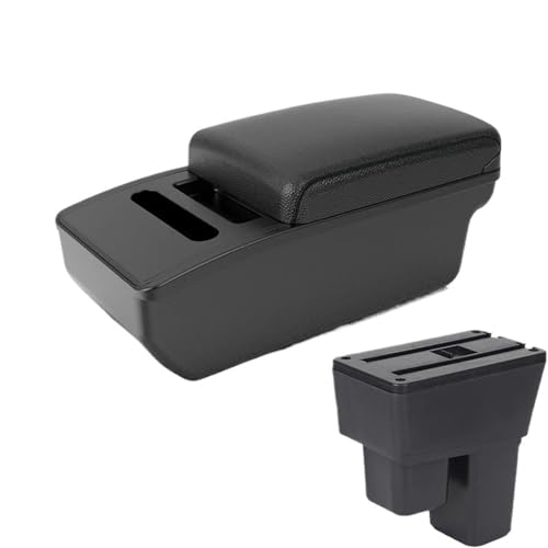 JBPIHZT Für Fit Für Jazz 2 2008 2009 2010 2011 2012 2013 2014 Armlehnenbox Auto Armstütze(A2 Black Tissue Box) von JBPIHZT