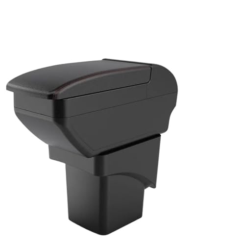 JBPIHZT Für Focus 2 Armlehnenbox Für Focus 2 Mk2 Autoarmlehne Zentrale Aufbewahrungsbox Armstütze(A1 Schwarz Rot KEIN USB) von JBPIHZT