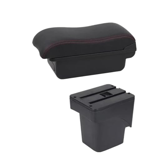 JBPIHZT Für Focus 2 Für Focus 2 Mk2 2005 2006 2007 2008 2009 2010 2011 Auto Armlehnenbox Aufbewahrungsbox(A2 Black red NO USB) von JBPIHZT