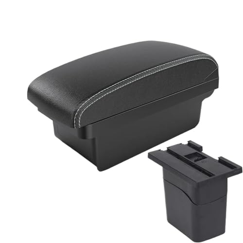 JBPIHZT Für Holden Für Cruze 2009 2010 2011 2012 2013 2014 2015 Armlehnen-Box Mittelkonsole Aufbewahrungsbox(A3 Black white NO USB) von JBPIHZT