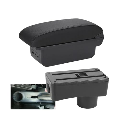 JBPIHZT Für Hyundai Für Accent Für Tagaz Auto Armlehnenbox Armlehne Innenausstattung Details Zentrale Aufbewahrungsbox(B2 schwarze Linie 3USB) von JBPIHZT