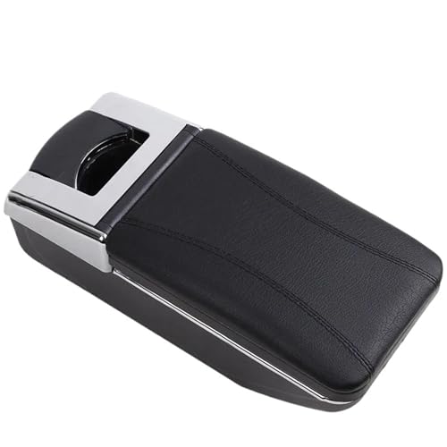 JBPIHZT Für KIA Für Rio 2 Armlehnenbox Für KIA Für Rio 2006-2011 Auto Armlehnenbox Zubehör Innenraum Aufbewahrungsbox(C rotierendes Schwarz) von JBPIHZT