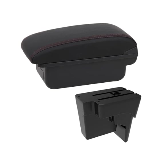 JBPIHZT Für Kia K3 BL7 2023 2024 2025 Mittelarmlehne Aufbewahrungsbox Mittelkonsole Mit USB(C1 Schwarz Rot KEIN USB) von JBPIHZT