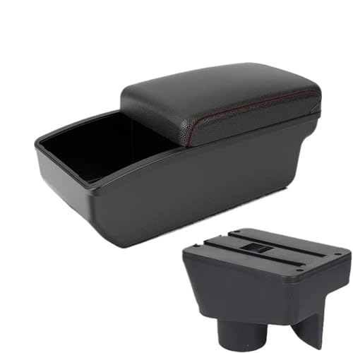 JBPIHZT Für MG3 Armlehnenbox Mittelkonsole Auto Aufbewahrungsbox Innenraum-Storagebox Armlehne Autoteile Mit Tempo-Box(B1 Red Storage box) von JBPIHZT
