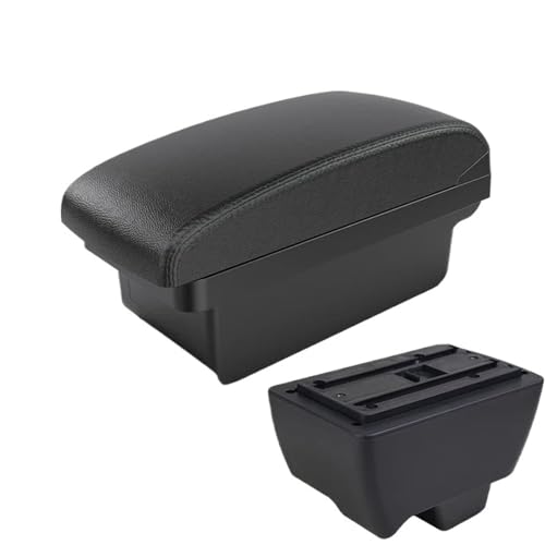 JBPIHZT Für Mahindra Für Bolero Armlehnenkasten Universal Auto Mittelkonsole Aufbewahrungskasten Getränkehalter Modifikationszubehör(A2 schwarze Linie Kein USB) von JBPIHZT