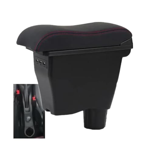 JBPIHZT Für Mercedes Für Smart 453 Für Fortwo Für Forfour 2015-2019 Armaturenbrettbox Nachrüstteile Innenraum Aufbewahrungsbox(B1 Genuine Cowhide 3USB) von JBPIHZT