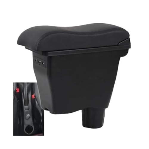 JBPIHZT Für Mercedes Für Smart 453 Für Fortwo Für Forfour 2015-2019 Armaturenbrettbox Nachrüstteile Innenraum Aufbewahrungsbox(B2 Genuine Cowhide 3USB) von JBPIHZT